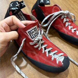 Five Ten Coyote Red Suede Climbing Shoes Stealth C4 Men Sz 10 EU 43 USA Vintage